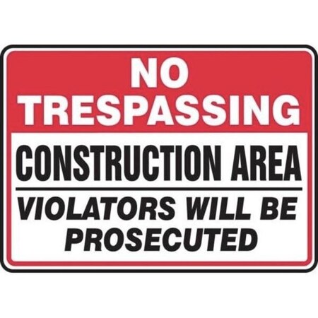 Accuform SAFETY SIGN NO TRESPASSING  MCRT912XL MCRT912XL